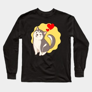 Cute Dog Winking Long Sleeve T-Shirt